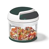 Starfrit Pull Chopper, Multi Purpose Manual Food Processor, 3 Blade System for a Faster Cut, From Large Chunks to Purée, Self-Retracting Cord, Fruits, Vegetables, Meats and Crushes Ice