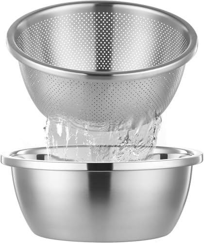 Amazon.com: Thankspaw 304 Stainless Steel Colander, 3.5-Qt Large ...