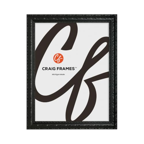 Craig Frames Bravado, 12x16 Picture Frame, Black