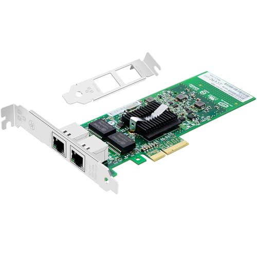 Tarjeta de red Gigabit PCIe Dual RJ45 con chipset Intel 82576, adaptador Ethernet 1Gbps, PCIe x4, perfil bajo y completo para servidores y PCs miniatura 1