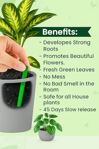Image of Fertilizerr Sticks Flower Booster Flowering plant food Plant Food Sticks for Indoor Outdoor Home Garden Plants Multi Purpose Natural Plant Growth Booster Healthy Flower Fruit Yield (25 STICKS)
