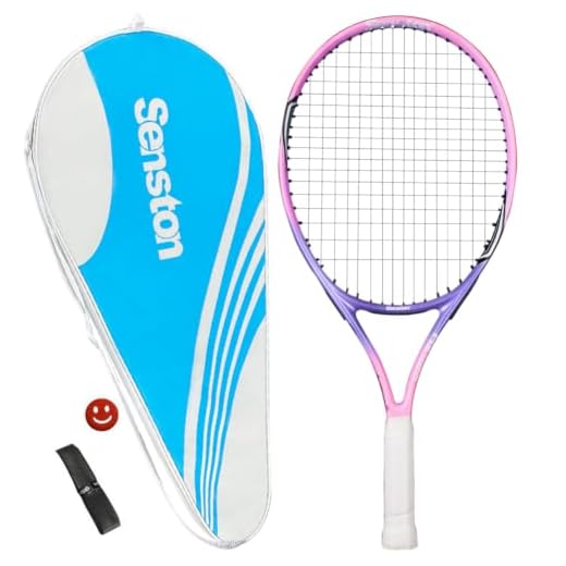 Senston 23" Tennis Racket for Kids Children Boys Girls Tennis Racquets Kids Tennis Racket Pink Color