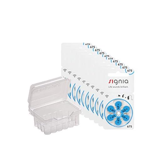 wns-emg-world Big Box Pack Siemens Signia Typ 675 Hörgerätebatterie Zinc Air PR44 ZL1, 60 Stück