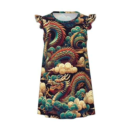 Augenstern Flutter Sleeve Nightgown Cloud-Dragon-China Soft Sleepwear Nightdress