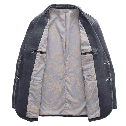 Men's Vintage Casual Work Wear Suit Blazer Jacket Sport Coat Two Button Business Suit Jacket2