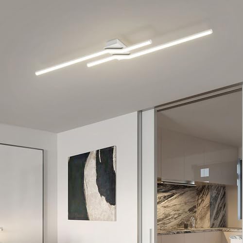 Lámpara de baño regulable y tiras de luces LED blancas de techo 3