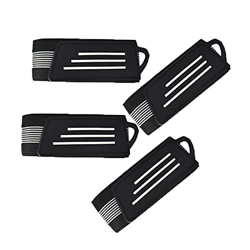 2 pairs Bicycle Ankle Leg Strap, Cycling Bike Safety Reflective Wrist Ankle Bind Bands Clip Strap for Outdoors-Black
