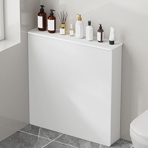 Cubre radiador de madera con estante gris de 80x80x15 cm para pasillo