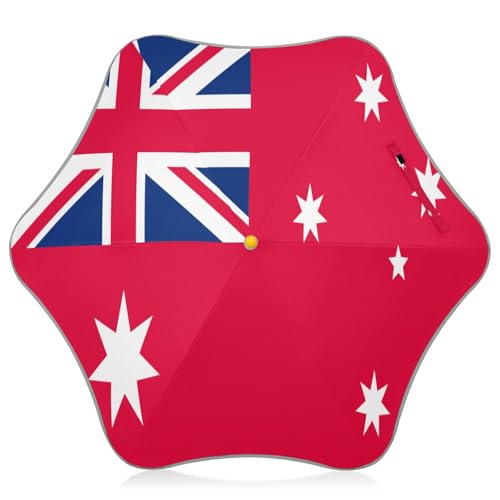 decor gift Kids Outdoor Umbrella Australia Flag UV Resistant Travel Umbrella with Reflective Strip for Girls Boys Toddlers Child with Easy-Grip Hook Handle
