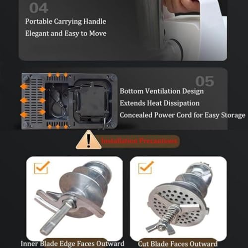Granulador multiusos de 500W para preparar comida de perros y aves 4