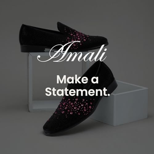 Image of Amali Men's Embellished Velvet Tuxedo Loafers, Smoking Slippers