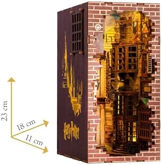 Revell Book Nook Kit Harry Potter - Diagon Alley Miniature DIY Kit 9" Booknook 3D Wooden Puzzle with LED Light Bookshelf Décor Gift for Adults Women Men — view 4