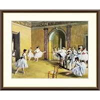 Amazon.co.jp: JHA 絵画 アート額絵 世界の名画 ドガ「舞台の踊り子