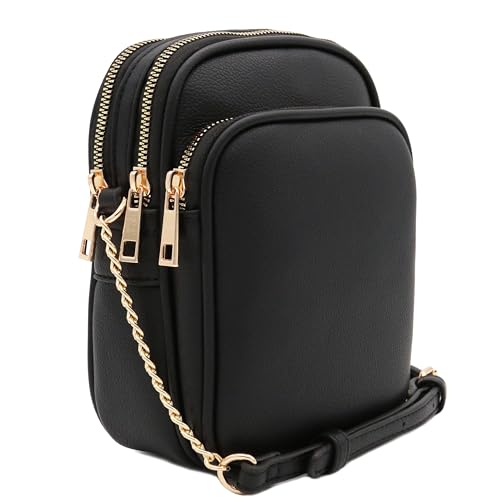 Image of FashionPuzzle Multi Pocket PU Leather Casual Medium Crossbody Bag with Adjustable Strap