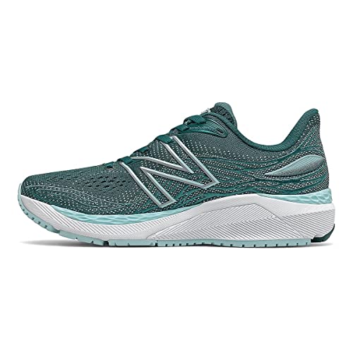 New Balance Women's Fresh Foam X 860 V12 Running Shoe, Mountain Teal/Pale Blue Chill, 6 M