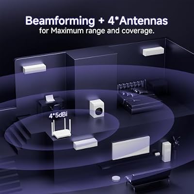 U-SPEED AX1500 WiFi 6 Router Dual Band Wireless Internet Router, Wireless Speed Up to 1.5 Gbps, Full Gigabit Ports, Beamforming, OFDMA, MU-MIMO, Parental Controls, WPA3, EasyMesh