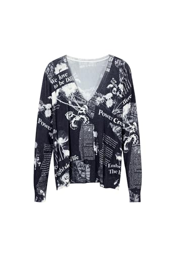 Desigual Women's Newspaper Print Sweater