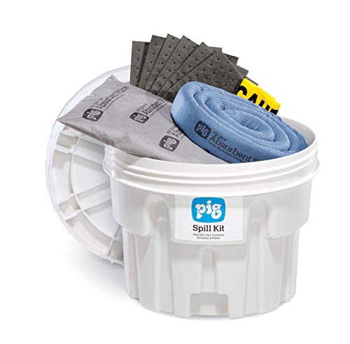 New Pig Spill Kit in 20 Gallon Overpack Salvage Drum | Absorbs up to 12 Gallons | White | KIT211