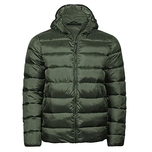 Image of Tee Jays Unisex Adult Lite Hooded Padded Jacket (M) (Deep Green)