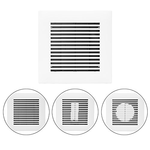 4 Inch Suqare Louvered Vent Covers, Hg Power 4" Abs Grille Vent For Indoor Use, Adjustable Wall Vent Dryer Vent For Bathroom, White #TOP3