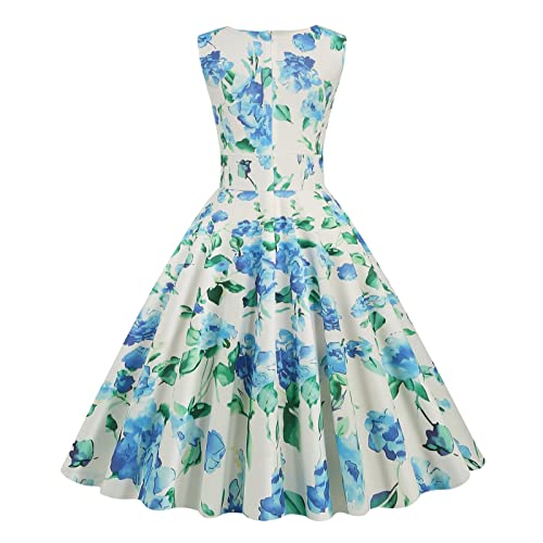 Vestido de coquetel feminino com decote em V e estampa floral sexy, sem mangas, vestido formal para