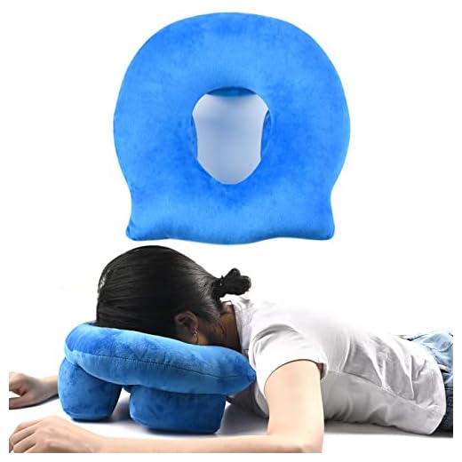 Face Down Pillow After Eye Surgery - Retinal Detachment Pillow, Breathe Easy Eye Surgery Recovery Equipment, Macular Hole Vitrectomy Recovery Equipment for Post Eye Surgery Recovery, Blue