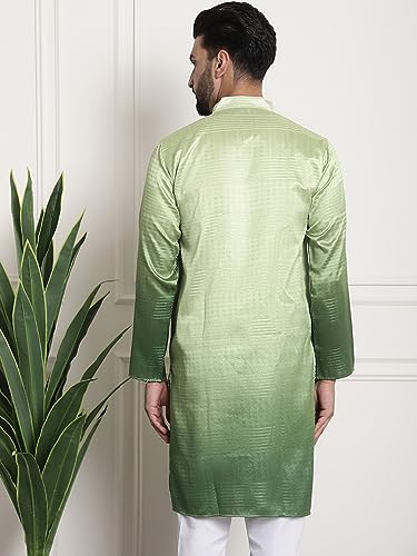 Image of SOJANYA (Since 1958 Men's Jacquard Silk Woven Design Long Kurta