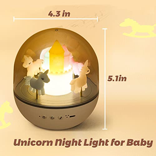Unicorn Night Light For Girls, 4 Lights Modes Unicorn Lamp 360°Rotating Dimmable Nursery Toddler Bedside Lamps Ideal Cute Gifts For Girls Baby #TOP4