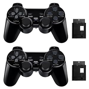 BLUE LAKE Performance 2 Pack Wireless Controller Gamepad Twin Shock for PS-2/PC/Android Box