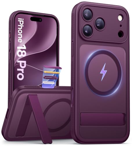 SIXBOX Etui na iPhone 18 Pro, Kompatybilne z MagSafe, Bordo