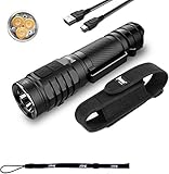 linterna 1000 lumens 【Lo que obtienes】 Todas las linternas WUBEN vienen con devolución gratuita dentro de 30 días, reparación gratuita dentro de 1 año, reparación del fabricante dentro de 5 años y servicio al cliente 24 * 7 horas.. [contenido de embalaje]1 x WUBEN TO46R, 1 x funda, 1 x cordón, 1 x cable de carga micro-USB, 2 x anillo O de repuesto, 1 x manual de usuario