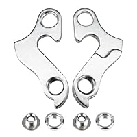 Vidsmow 2 PCS Aluminiumlegierungs Schaltauge MTB-Schaltauge, Silber, Kompatibel mit Rennrad, Trekking, Mountainbike, Ersatzteil für Hinterradmechanismus