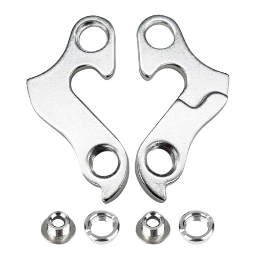 Vidsmow 2 PCS Aluminiumlegierungs Schaltauge MTB-Schaltauge, Silber, Kompatibel mit Rennrad, Trekking, Mountainbike, Ersatzteil für Hinterradmechanismus