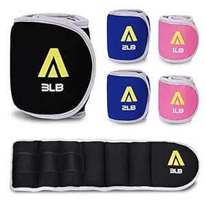 AboveGenius 3 Pair of Wrist and Ankle Weights (1/2/3 LB) Included, Ankle Weights for Women and Men, Soft Dumbbell…