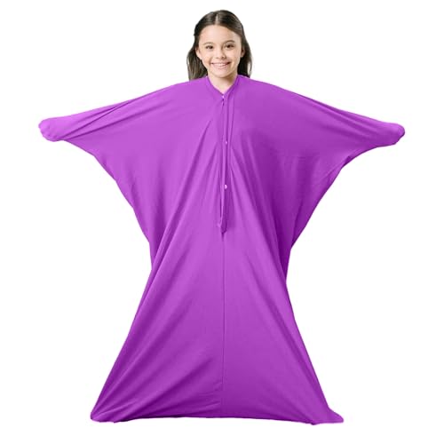 SENSORY4U Sensory Sack (Medium) Body Sock - Calming Therapy Blanket for Stress Relief, Anxiety, Autism, ADHD, ADD, Sensory Play for Kids - Green Fidget Body Pod Toy (Lavender Purple)
