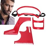 4pcs Kit de herramientas de modelado de barba, Kit de herramientas de modelado de barba, Kit de herramientas de modelado de barba para hombres, Perilla de pelo y afeitado de escote, Herramienta de mod