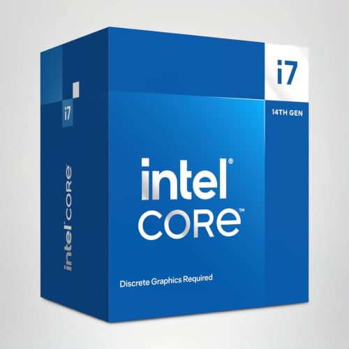 Intel® Core™ i7-14700F, processeur pour PC de Bureau, 20 cœurs (8 P-Cores + 12 E-Cores) jusqu'à 5,4 GHz