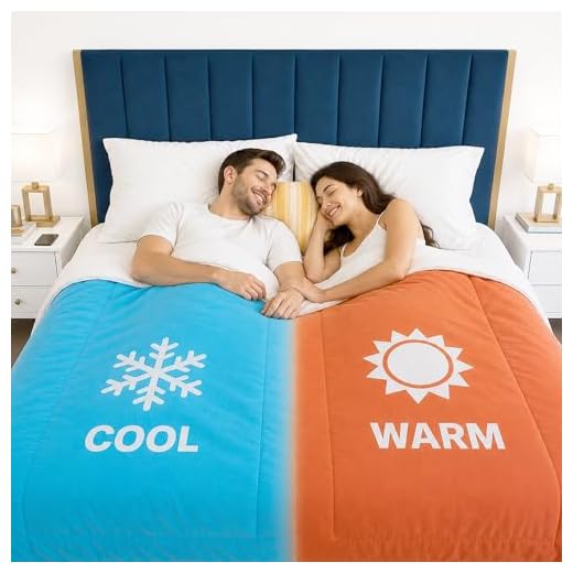 SöMN Kömforte Dual Zone Comforter for Couples - Alternative Down His and Her Duvet Insert Keeps Everyone Comfortable - Machine Washable Two Temperature Comforter (White, King)