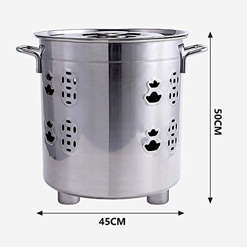 Gartenverbrennungsofen, Edelstahl- Brennfass, Kleiner Feuerkäfig, brennbarer Müll, Blätter, Altpapier, Gold/ Silber/ Rot, Vier Größen-2