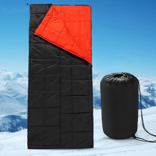 Rectangular Heated Sleeping Bag Winter 3-4 Season Thermal Warm Down Sleeping Bag for Adults with Compression Sacks for Camping Hiking Overnight