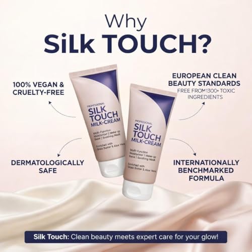 Image of Silk Touch Silk-Finish 3-in-1 Hydrating Primer - Pore Blurring Makeup Base for All Skin Types - Lightweight Daily Moisturizer for Glowing Skin - 60g (Pack of 1)