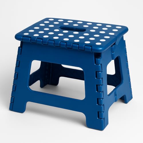 Taburete de baño Antideslizante para niños y Adultos, escabel Plegable portátil para Lavabo, WC Infantil o Aseo doméstico, banquito pequeño Seguro y Resistente hasta 120 kg, Ideal para higiene Diaria