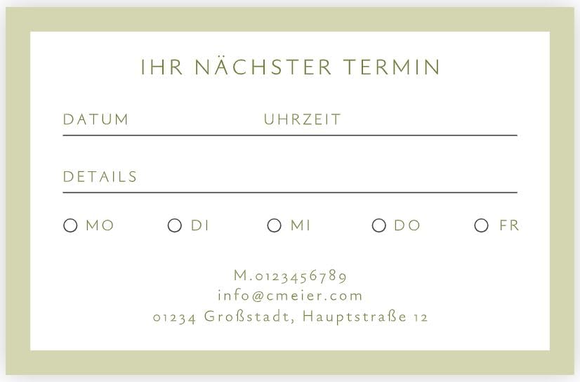 Personalisiert Terminkarten Fußpflege - 500 Stück 85x55mm Querformat