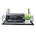 Item shelf Étagère Murale pour imprimante Murale Étagère Murale pour Four à Micro-Ondes Étagère de Rangement pour cloison de Cuisine (Couleur: Noir)