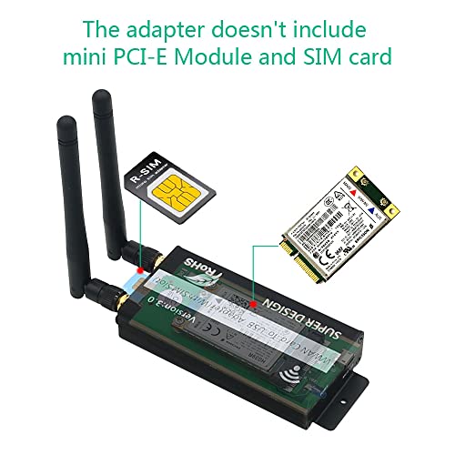 Adaptateur Mini PCI-E vers USB avec slot SIM pour connecter un module WWAN LTE sur PC