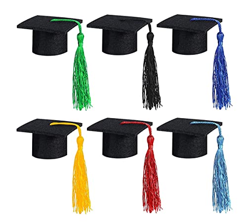 MaoNativey 6 St&uuml;cke Mini Weinflasche Deko Doctor Hut Mini H&uuml;te Weinverschluss Kleiner Hut Dekoration Set