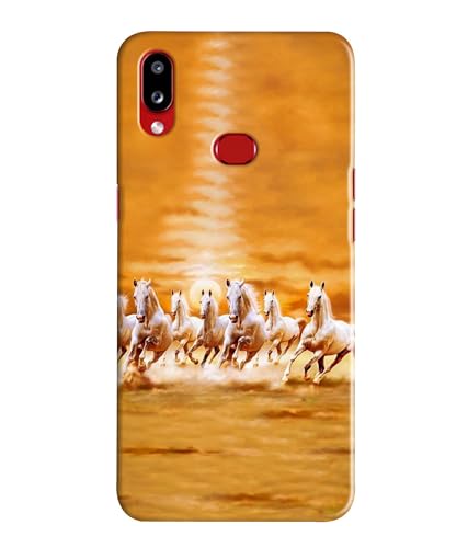 Image of Horse Running Painting Printed Hard Back Case Cover Compatible for Samsung Galaxy A10S / Samsung Galaxy M01S (Multicolor) - D1667