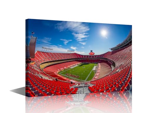 Toile stade de football TUMOVO cadre bois 30x45 cm pour decoration de salon
