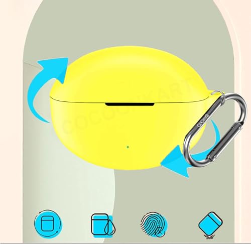 Image of Silicone Case Cover Compatible for OnePlus Nord Buds 3 | 3 Pro (Yellow)