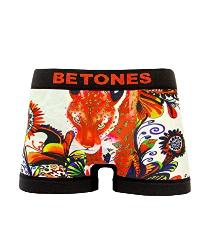 BETONES ビトーンズ ボクサーパンツ メンズ アンダーウェア 下着 超伸縮 フリーサイズ シームレス タグレス おしゃれ かわいい ツルツル 速乾 立体成型 アニマル柄